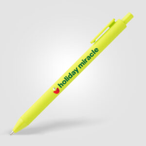 Bloom Klick-Kugelschreiber in Soft-Touch-Optik aus recyceltem Kunststoff