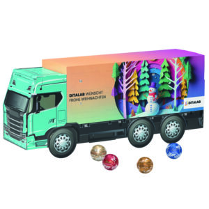 Adventskalender LKW long, Lindt LINDOR Minikugeln
