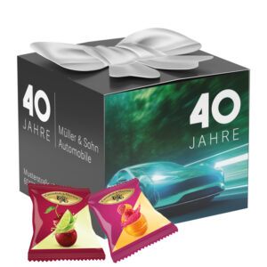 Geschenkbox Midi Schleife, Cavendish & Harvey Double Fruit Bonbons