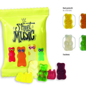 Gummibärchen zuckerfrei Werbetüte 12 g , Inhalt: Gummibärchen zuckerfrei