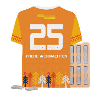 Täfelchen Adventskalender Trikot ECO, Napolitain in Pergaminpapier